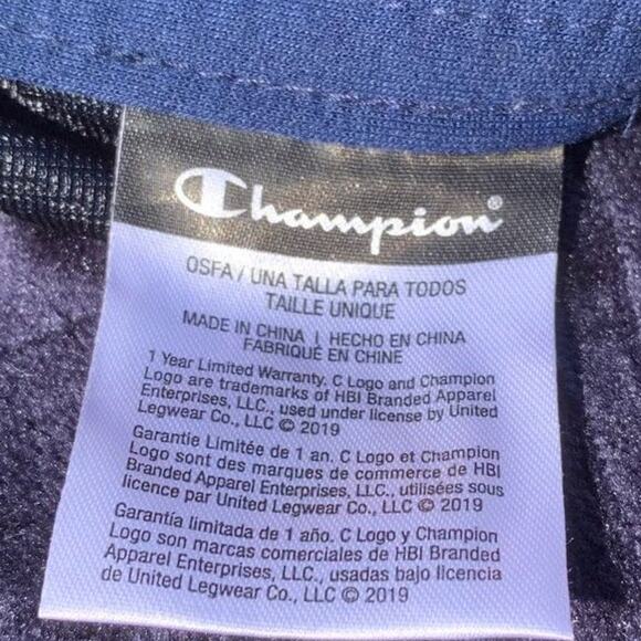 Womens Blue Champion Adjustable Baseball Hat Outdoor Cap Workout Hat - Picture 10 of 10